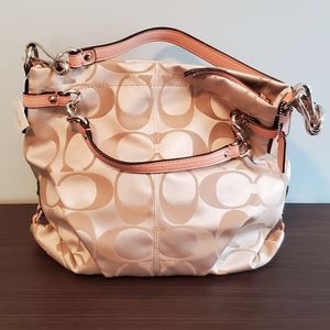 NWT Coach Signature Sateen Brooke Bag Khaki